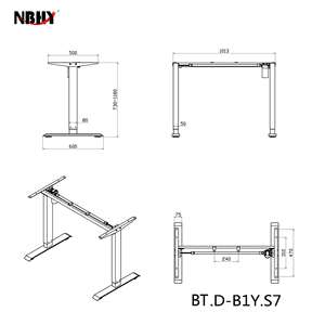 โต๊ะทำงานอัตโนมัติแบบตั้งโต๊ะสำหรับอ่านหนังสือเล่นเกมแบบพกพามีมอเตอร์เดี่ยวโต๊ะทำงานปรับความสูงได้ตามหลักสรีรศาสตร์ - Product Image 6