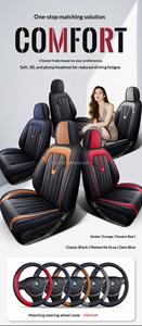 Housses de siège auto en cuir Nappa bleu saphir avec support lombaire, compatibles airbag, toutes saisons, ajustement universel pour <span class=keywords><strong>Ford</strong></span> <span class=keywords><strong>Fiesta</strong></span> <span class=keywords><strong>2018</strong></span>-2025 - Product Image 6
