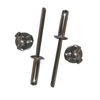 Rivets Tri-Grip 5/32 3/16 pour Kayak, Canoë, Bateau – Rivets à Encliquetage Longs en Aluminium à Grande Tête à Volants – Rivets à Encliquetage Tri-Fold