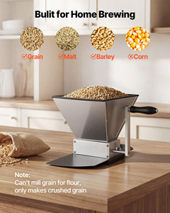 Moulin à grains manuel, broyeur de malt pour brassage maison, broyeur de blé réglable pour la fabrication de bière - avec <span class=keywords><strong>2</strong></span> rouleaux en acier inoxydable - Product Image 3