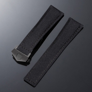 Correa de Reloj de Nailon y Cuero de 20mm 22mm, Correa de Lona de Liberación Rápida, Correa de Repuesto Duradera y Transpirable para Reloj Deportivo - Product Image 5