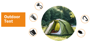 Портативный мини-пластиковый зажим для ключей с двойной пряжкой - Product Image 5