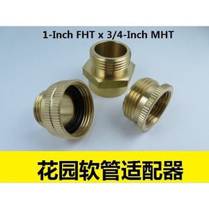 Brass Garden Hose Adapter 1 Inch Fht By 3 4 Inch Mht Connector Male And Female Threads Durable American Style - Product Image 3
