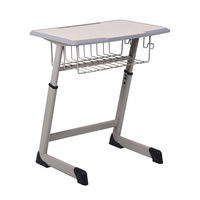 Vente en gros de bureaux et chaises réglables modernes et durables pour étudiants, avec plateau en bois, pour les salles de classe du primaire et du secondaire