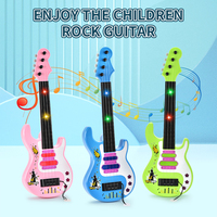 Mini Stringed Instruments Toy Kids Electronic Guitar Multi-function Mode Instrument Music Education Guitar Toy with Light