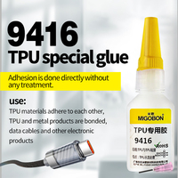 Colle spéciale TPU 9416 1600cps Viscosité pour collage TPU et métal 20g Liquide Câble de données Produits électroniques