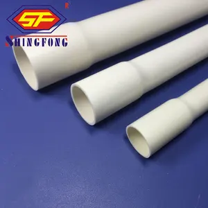 Plastic Electrical PVC pipe with end coupling 20mm