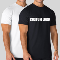 T-shirt de sport ajusté à compression pour homme, 95% coton 5% élasthanne, avec logo personnalisé, coupe musclée et slim, vierge