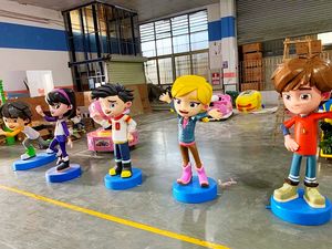 Rev & Roll resina personajes <span class=keywords><strong>de</strong></span> dibujos animados arte escultura decorativa fibra <span class=keywords><strong>de</strong></span> vidrio muñeca Durable Animatronic modelos para jardín - Product Image 5