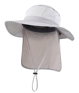 Chapeau seau en polyester de qualité supérieure extérieur UPF 50 + chapeau de soleil chapeau de pêche en maille à large bord avec rabat de cou séchage rapide - Product Image 3