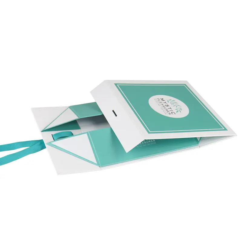 Kotak hadiah magnet favorit pernikahan kardus kemasan hadiah kado daur ulang kustom kotak kertas permen lipat untuk hadiah baby shower