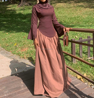 Robe Abaya de Soirée Élégante Willson pour Femmes, Kaftan Taille Haute avec Poches, Dubai Polyester Coton Brodé Droit Modeste Islamique