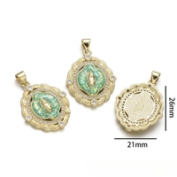 Accessoire sacré rétro avec micro-incrustation de zircone colorée en cuivre Maria