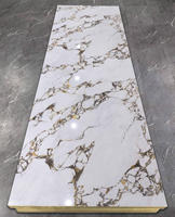 Panneau mural en composite de cristal de carbone léger et durable à effet marbre pour la décoration intérieure d'appartements et d'espaces commerciaux