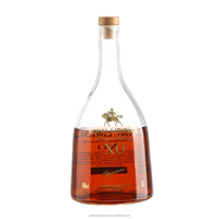 Botol Kristal Bebas Timbal untuk Minuman Keras, Bentuk Perut Besar, Lukisan Tangan Kustom untuk Whiskey Brandy Rum Vodka Tequila 750ml 1L