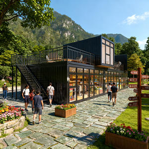 Maison modulaire préfabriquée de luxe en conteneur de 20 pieds et 40 pieds, <span class=keywords><strong>d</strong></span>étachable, en acier préfabriqué, pour camping, maison mobile pour usage commercial - Product Image 2