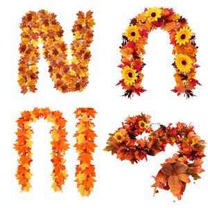 Guirlande lumineuse artificielle en forme de feuilles d'érable, 6 pieds, décorative pour la récolte d'automne, pour la maison, l'intérieur, l'extérieur, la décoration de fête - Product Image 3