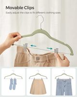 Moderne Kunststoff-Samt-Kleiderbügel für Hosen & Röcke mit Verstellbaren Clips Robustes Rutschfestes Design für den Kleiderschrank