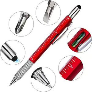 6-in-1 Custom Multifunctional Metal Flat <b>Pen</b> Ballpoint Scale Level Screwdriver for Creative Tool School Essentials Black Ink - Product Image 3