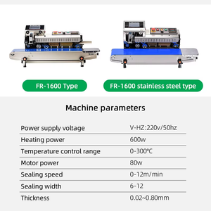 FR1600 Pantalla táctil automática Impresión <span class=keywords><strong>de</strong></span> inyección <span class=keywords><strong>de</strong></span> tinta Codificación <span class=keywords><strong>de</strong></span> fecha Logo Bolsa <span class=keywords><strong>de</strong></span> película plástica Sellador <span class=keywords><strong>de</strong></span> banda continua Máquina <span class=keywords><strong>de</strong></span> sellado - Product Image 4
