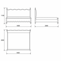 Lit de Chambre Parentale Haut de Gamme Ergonomique en Chêne Massif Écologique et Similicuir, Taille King Size, Fournisseur Qualifié