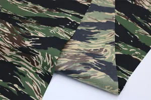 NC Tiger Stripes Stripe Nylon Cotton Fabric Camo Printed Tactical Uniform Fabric