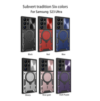 Coques arrière magnétiques rotatives à 360 degrés en TPU et PC pour S26 Ultra A57 A08, étui de téléphone iPhone 18 Pro Max, design barre