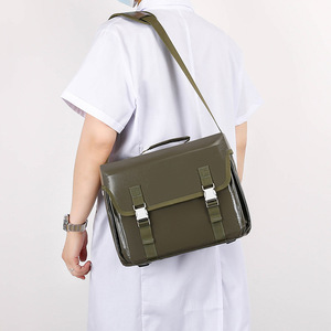 Bolsa Médica Portátil de Moda, Verde Oscuro y Rojo, Resistente al Agua, de Oxford, para Atención Ambulatoria, Prevención de Epidemias, Kit de Emergencia Comunitaria - Product Image 2