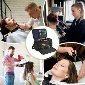 Sac de Coiffeur Grande Capacité avec Diviseurs Ajustables pour Organiser les Tondeuses, les Fournitures et Divers Outils de Coiffure - Product Image 6