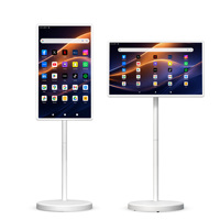Televisor Inteligente LED Blanco 4K de 32 Pulgadas con Pantalla Táctil Capacitiva Giratoria de 180°, Android e IPS, Portátil para Uso Doméstico