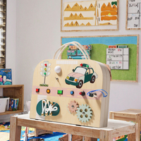 Boîte lumineuse LED Montessori jouets éducatifs sensoriels précoces pour les tout-petits sac en bois pour les activités des enfants
