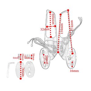 Accessori Moto Specchietti Retrovisori Alari a LED Regolabili Girevoli con Indicatori di Direzione per YAMAHA R1 R15 R25 R3 <span class=keywords><strong>R6</strong></span> R125 - Product Image 6