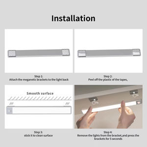 Lampe de nuit LED murale en aluminium ultra-mince moderne pour salon avec capteur de mouvement, direction de l'ombre, lumière de placard - Product Image 4