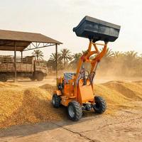 Chargeuse sur pneus diesel compacte YGZG 4x4 avec transmission brevetée et godet articulé pour l'agriculture et la construction