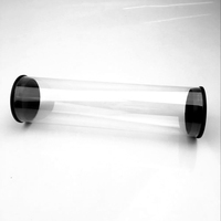 Tube transparent cylindrique d'emballage de diamètre extérieur de 41mm, emballage transparent d'affichage de petits objets