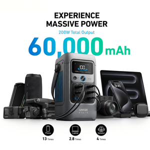 Anker SOLIX C200 แบตเตอรี่สำรองไฟ DC 192Wh 200W เครื่องกำเนิดไฟฟ้าขนาดเล็ก 5 พอร์ต 140W PD 3.1 สำหรับใช้งานแบบออฟกริด ใช้กับเครื่อง CPAP และแผงโซลาร์เซลล์ - Product Image 2