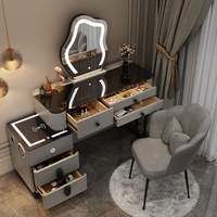 Meubles de chambre à coucher intelligents NOVA, style moderne et simple, table de maquillage multifonctionnelle pour princesse avec armoire latérale, miroir intelligent
