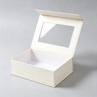 Factory Price MOQ 1000 Folding Carton Drawer Box Clear Window Pull Gift Box Transparent Lid Big Size Birthday Gift Paper