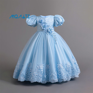 MQATZ Robe de Princesse d'Anniversaire pour Filles, Motif Robe de Fête pour Enfants avec Décoration Florale pour 8 Ans - Product Image 6