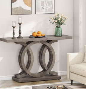 <span class=keywords><strong>Console</strong></span> d'entrée personnalisée style ferme, 55-<span class=keywords><strong>60</strong></span> pouces, plateau en bois, base géométrique, pour couloir, salon, chambre, hôtel, vente en gros - Product Image 2