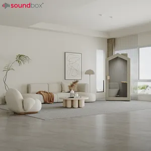 Điện thoại văn phòng cách âm gian hàng nhà với bàn có thể điều chỉnh bảng và sofa nhà văn phòng Pod