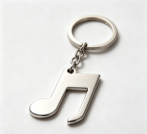 Porte-clés en métal en forme de note de musique, en alliage de zinc émaillé, avec logo personnalisé, cadeau promotionnel pour l'école et la remise des diplômes - Product Image 4