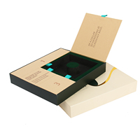 Boîte cadeau rigide personnalisée avec manchon et ruban, emballage en carton de luxe pour l'électronique et les coffrets cadeaux
