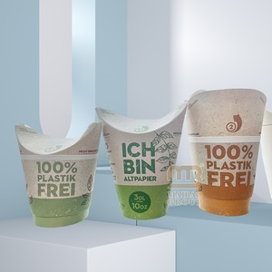 Gobelets jetables pour café à emporter, résistants à l'eau et à l'huile, pour frites et barbecue, à double paroi, avec revêtement à base d'eau, en papier papillon - Product Image 5