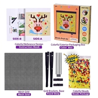 Kit de perles à fusionner Pixel Fuse Bead EVA Grid, série Noël, ensemble de planches à perles, modèle SA297