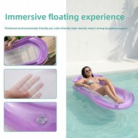 Matelas flottant gonflable en PVC pour piscine, lit aquatique pliable 160x90cm, capacité inférieure à 100kg, activités aquatiques extérieures