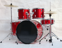 5 Piece Drum Set for Beginners Adult Full Size Drum Kit with 2 Cymbals Throne & Pedals Professional Percussion Instrument