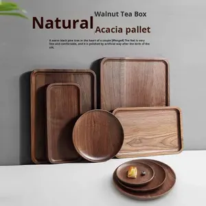 Acacia Wood Tea <strong>Tray</strong> Household Rectangular Coaster Bamboo Pizza <strong>Tray</strong> Barbecue Wooden Plate Cake <strong>Candy</strong> <strong>Tray</strong> - Product Image 3