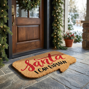 Felpudo Santa I Can Explain, alfombra antideslizante suave y sedosa, alfombra de felpa de Color marrón para la casa, precio al por mayor - Product Image 3