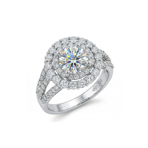 Bague de mariage personnalisée en or massif S925/10K/14K/18K avec diamant rond brillant de 1,0 carat cultivé en laboratoire, qualité VVS-VS - Product Image 1